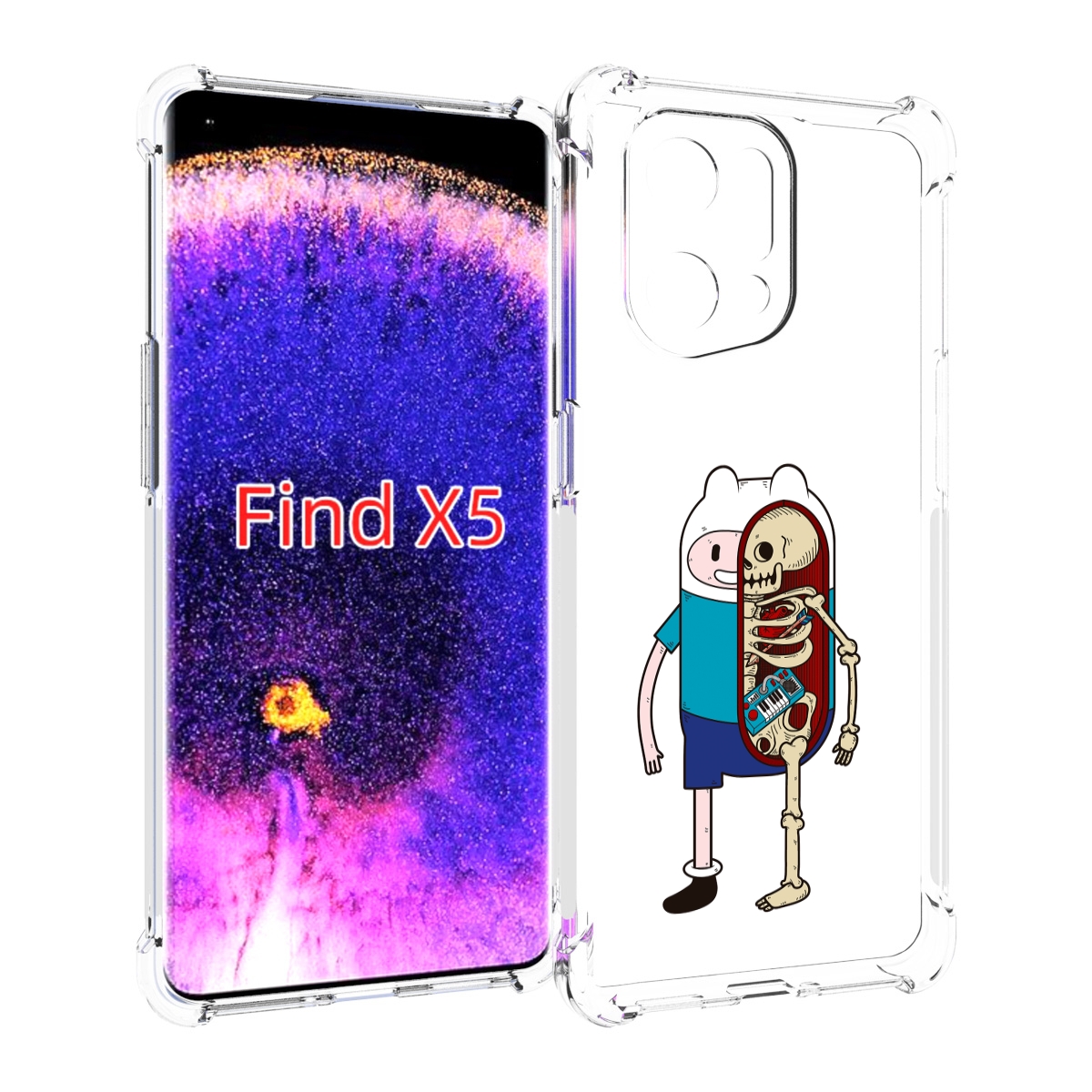 

Чехол MyPads Финн скелет для Oppo Find X5, Прозрачный, Tocco