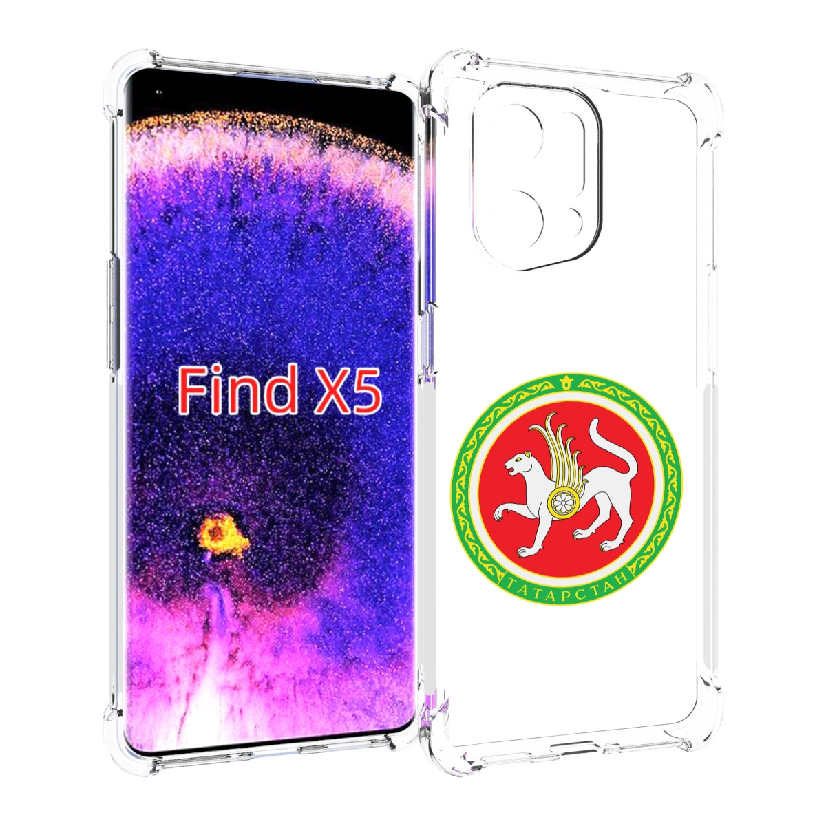 

Чехол MyPads герб-татарстан-казань для Oppo Find X5, Прозрачный, Tocco