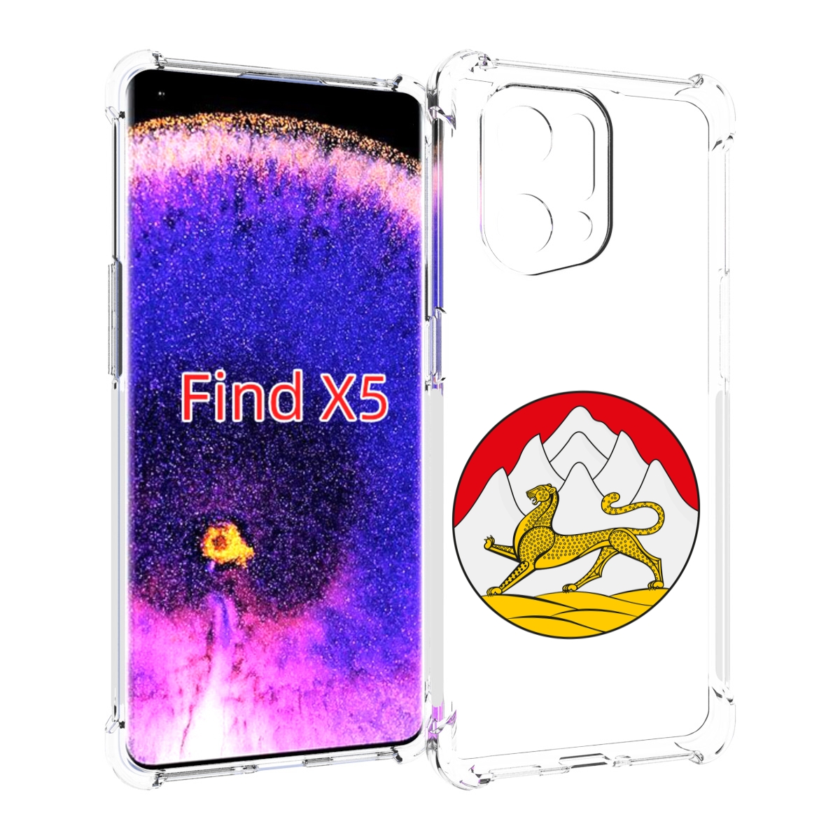 

Чехол MyPads герб-северная-осетия для Oppo Find X5, Прозрачный, Tocco
