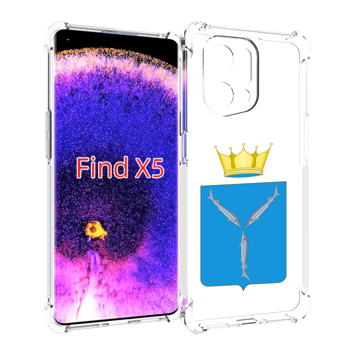 

Чехол MyPads герб-саратовская-область для Oppo Find X5, Прозрачный, Tocco