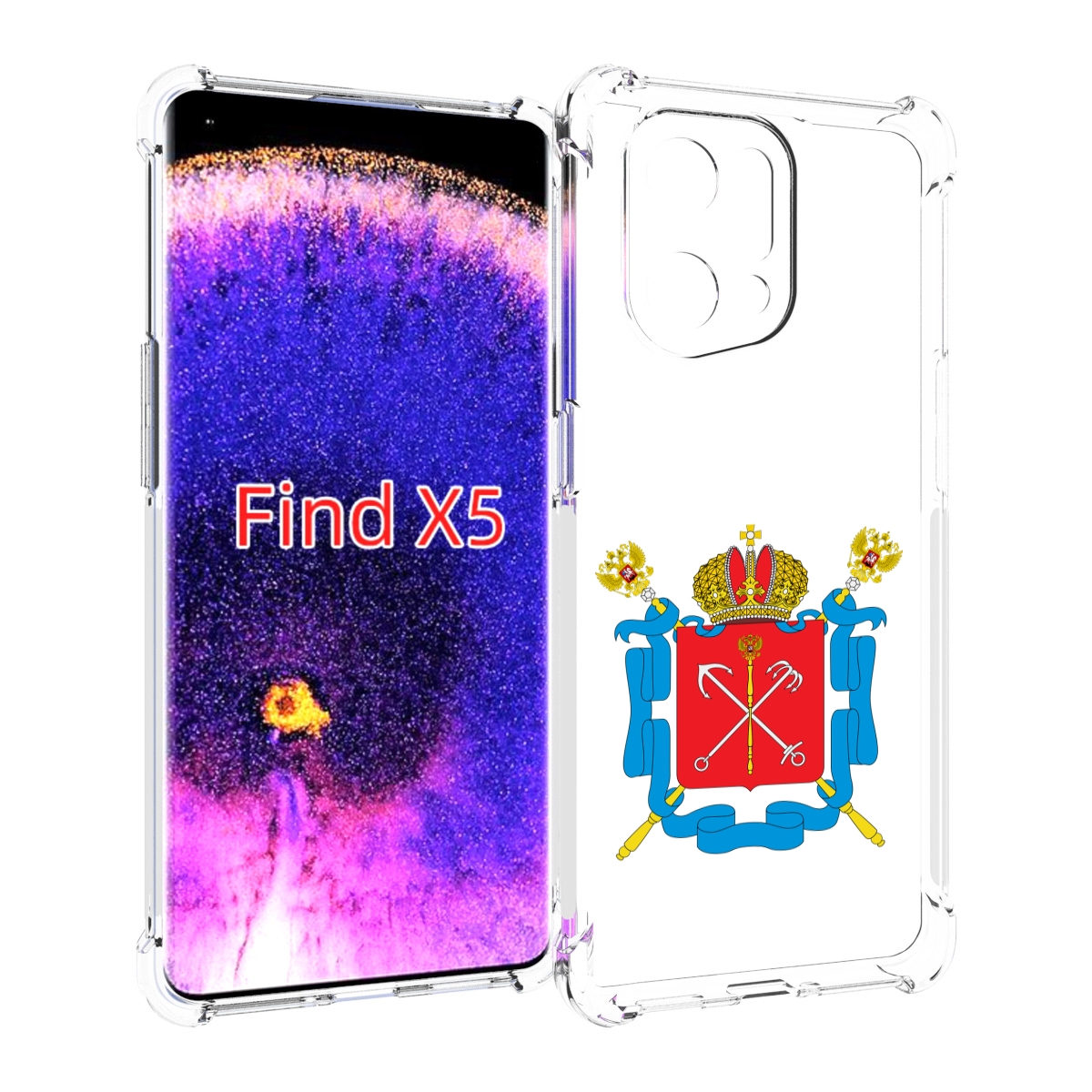 

Чехол MyPads герб-санкт-петербург для Oppo Find X5, Прозрачный, Tocco