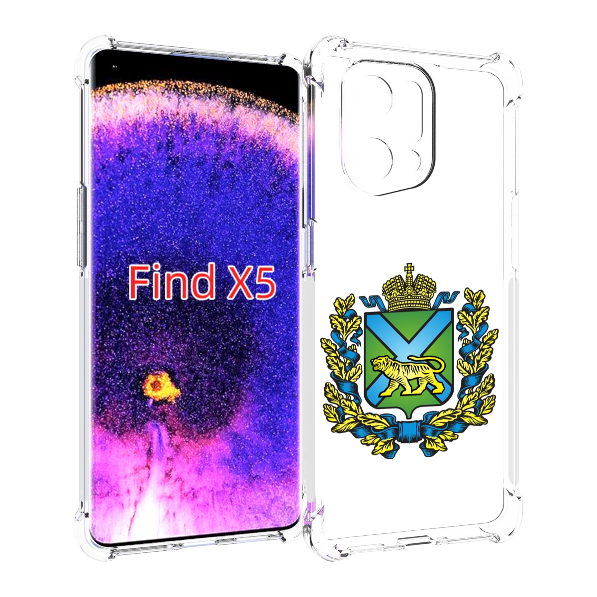 

Чехол MyPads герб-приморскии-краи для Oppo Find X5, Прозрачный, Tocco