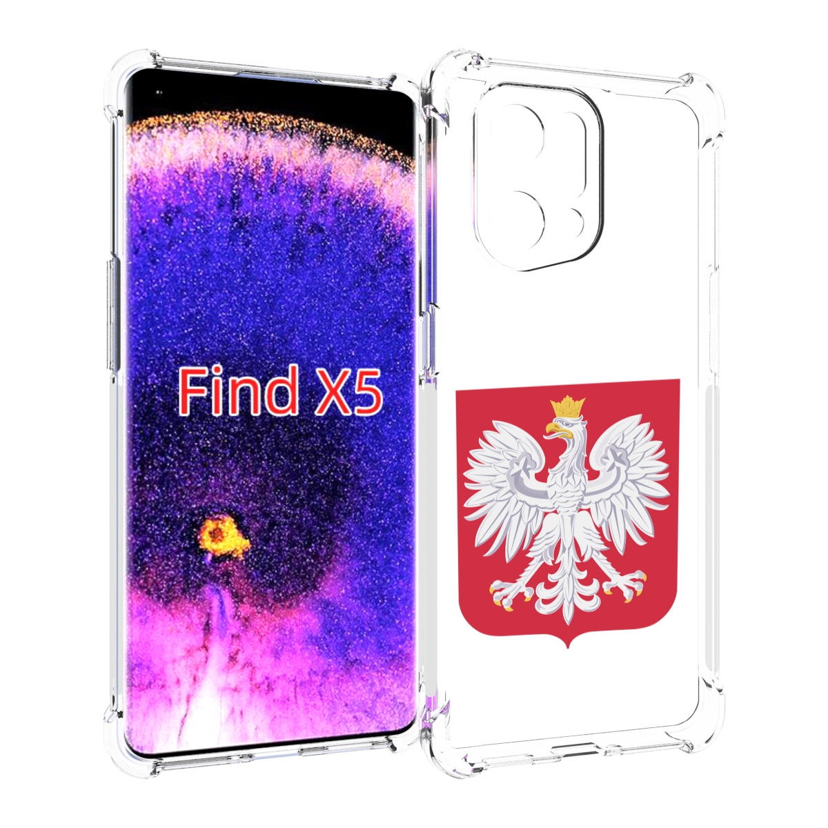 

Чехол MyPads герб-польши для Oppo Find X5, Прозрачный, Tocco