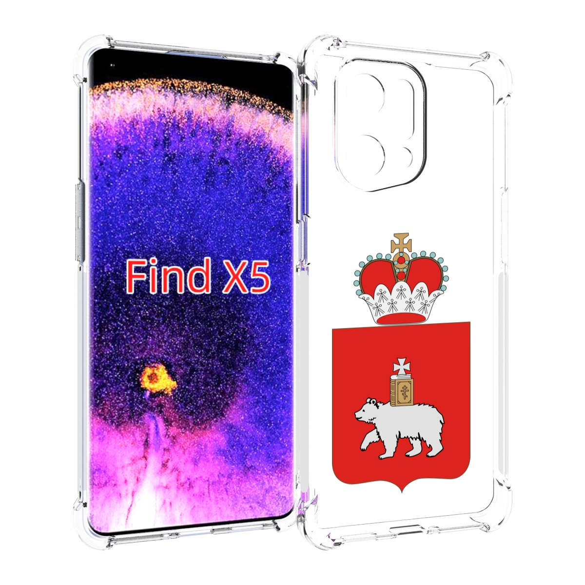 

Чехол MyPads герб-пермскии-краи для Oppo Find X5, Прозрачный, Tocco