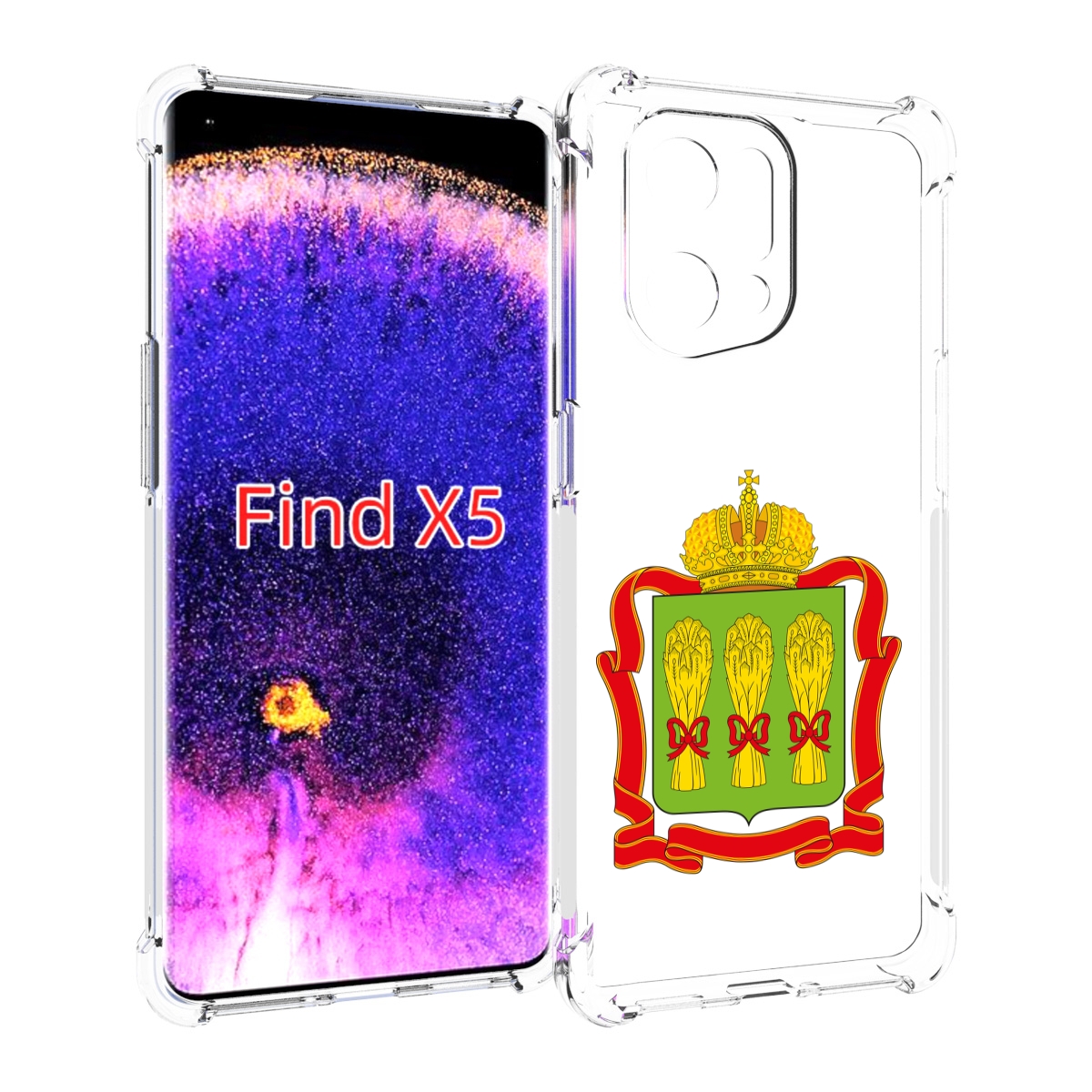 

Чехол MyPads герб-пензенская-область для Oppo Find X5, Прозрачный, Tocco