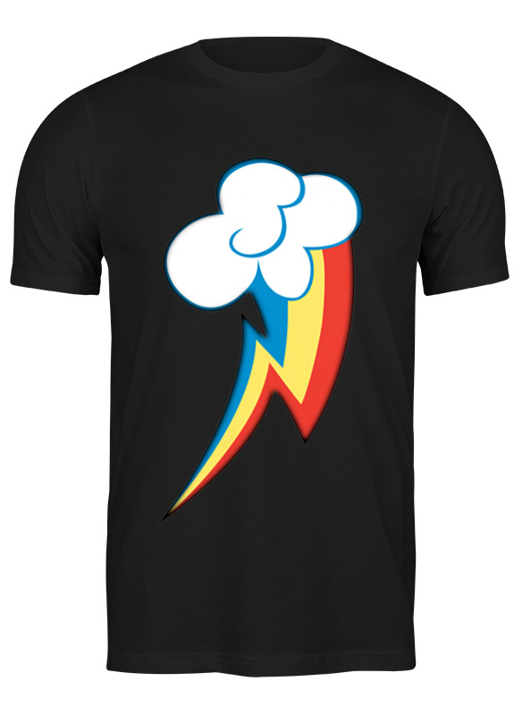 

Футболка мужская Printio Rainbow dash cutie mark черная 3XL, Черный, Rainbow dash cutie mark