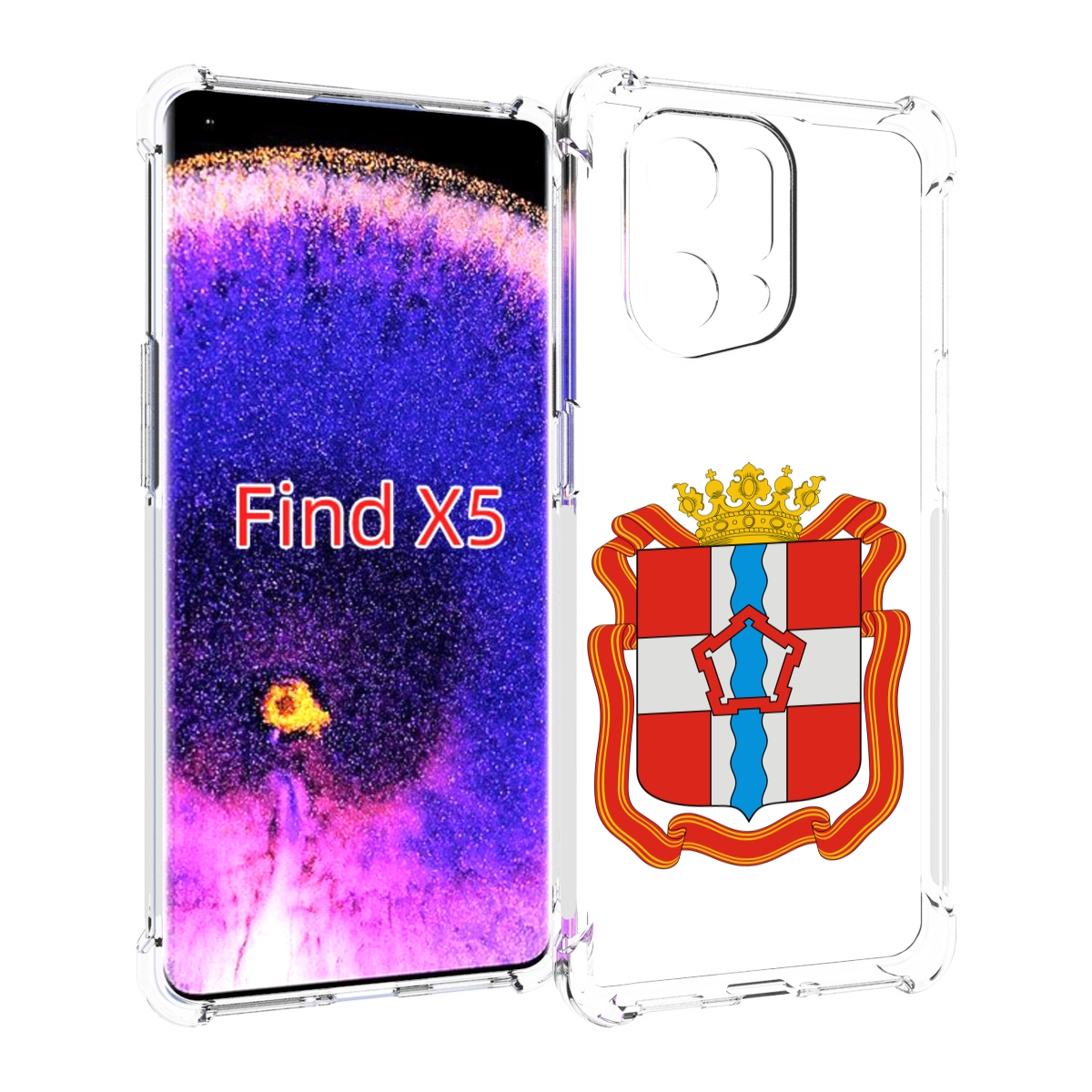 

Чехол MyPads герб-омскои-области для Oppo Find X5, Прозрачный, Tocco