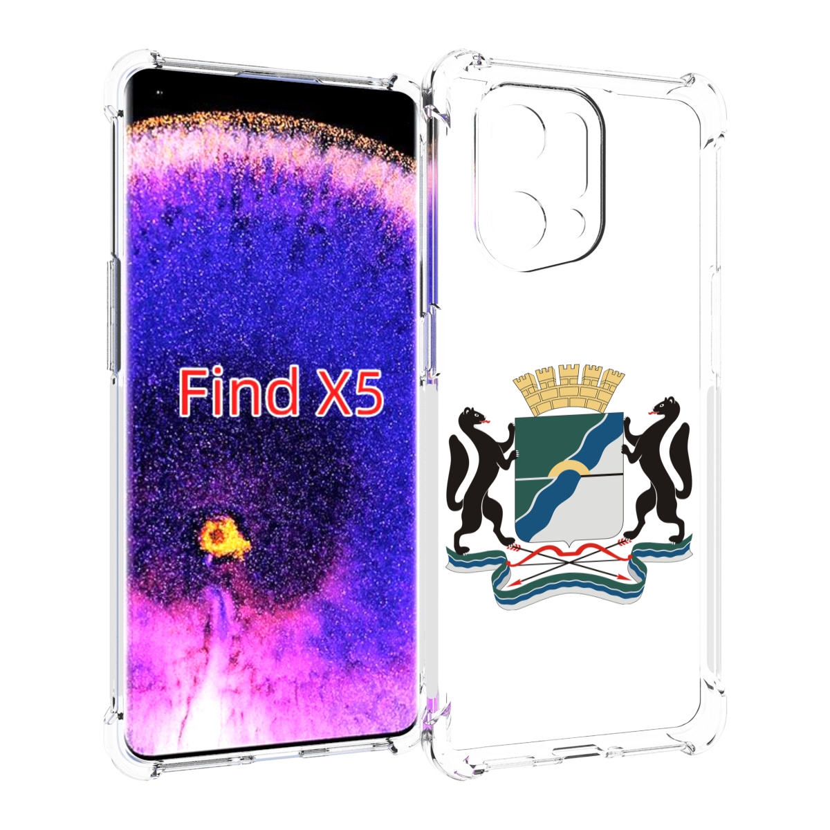 

Чехол MyPads герб-новосибирская-область для Oppo Find X5, Прозрачный, Tocco
