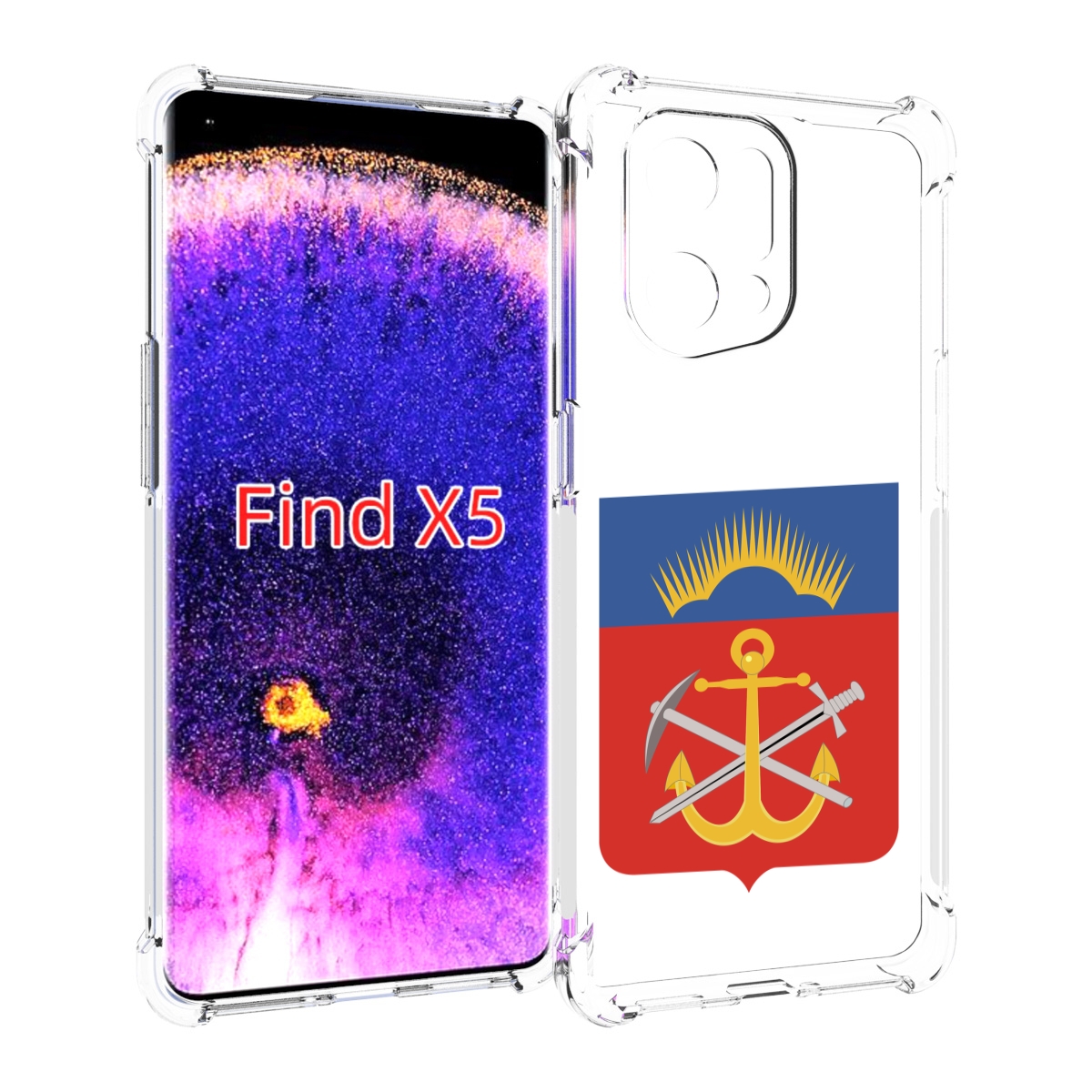 

Чехол MyPads герб-мурманская-область для Oppo Find X5, Прозрачный, Tocco