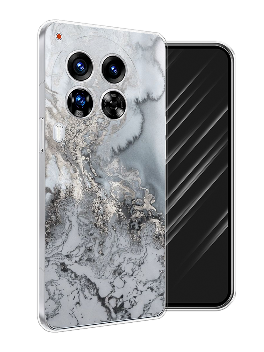 

Чехол Awog на Tecno Camon 30 Premier "Морозная лавина серая", Серый;серебристый, 305450-1