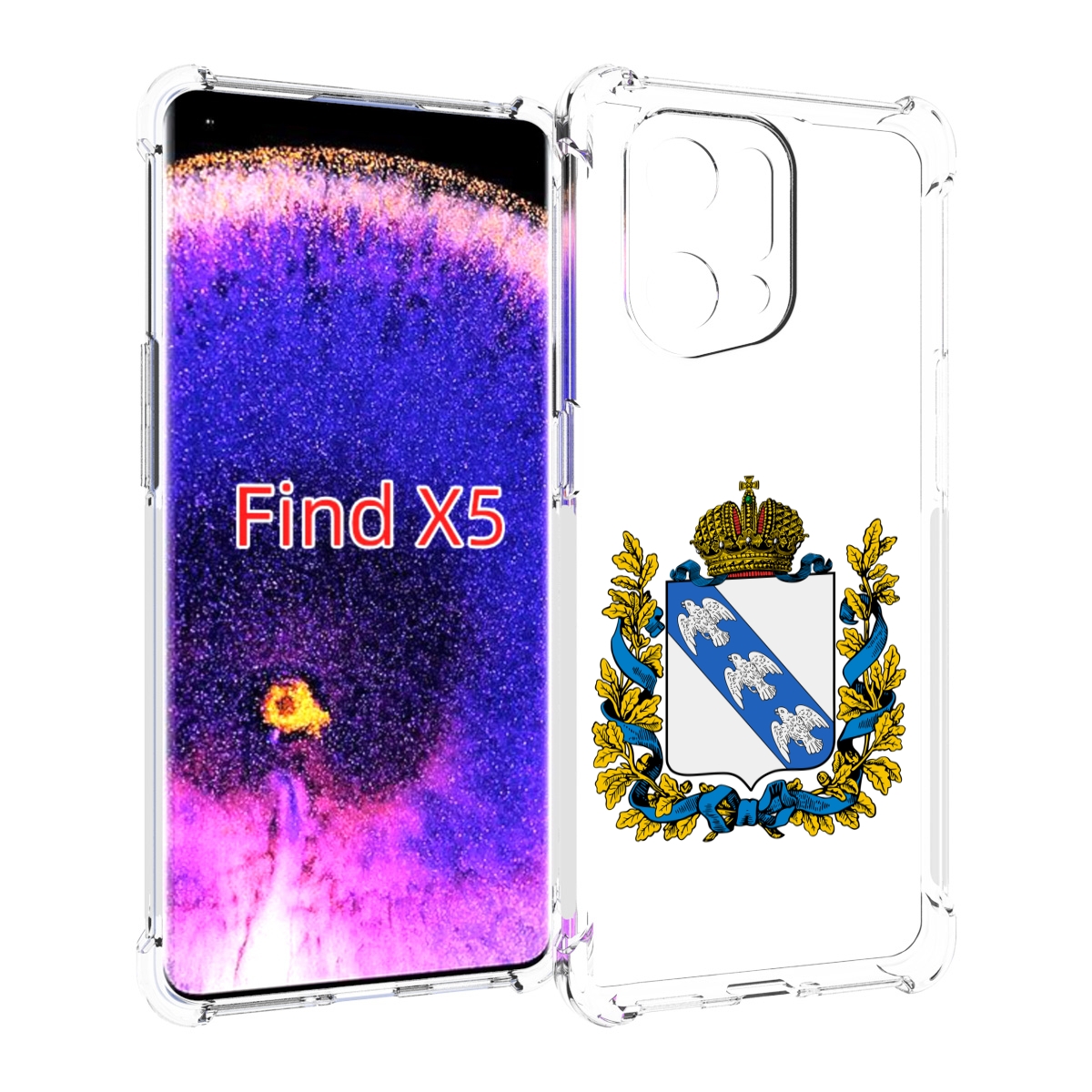 

Чехол MyPads герб-курская-область для Oppo Find X5, Прозрачный, Tocco