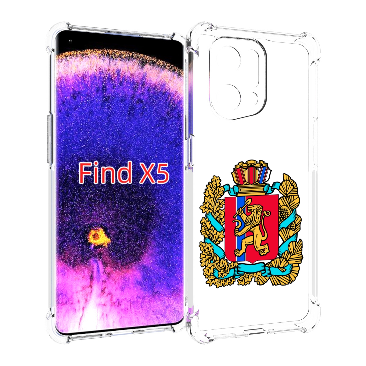 

Чехол MyPads герб-красноярскии-краи для Oppo Find X5, Прозрачный, Tocco