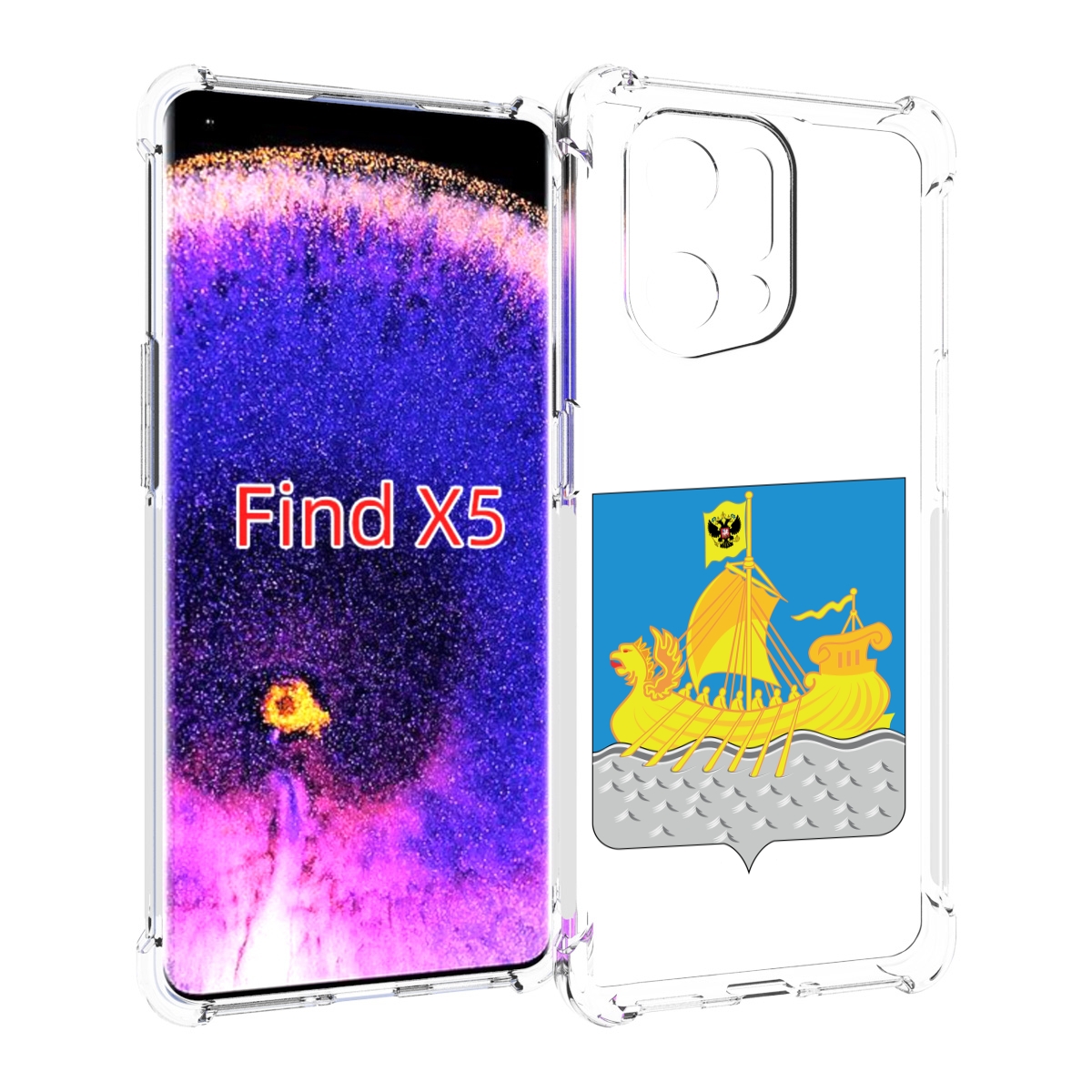 

Чехол MyPads герб-косромская-область для Oppo Find X5, Прозрачный, Tocco