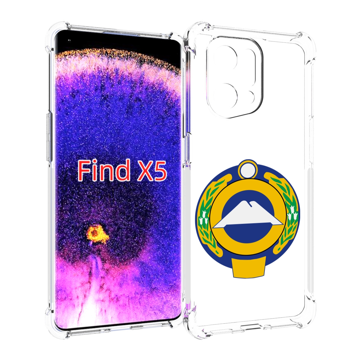 

Чехол MyPads герб-карачаево-черкессия для Oppo Find X5, Прозрачный, Tocco