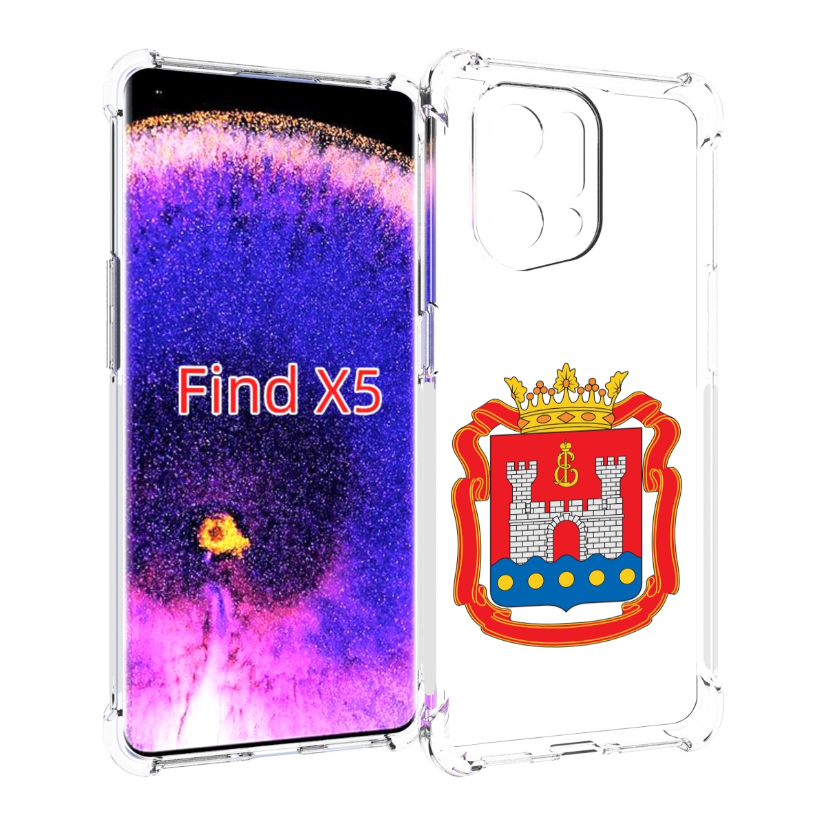 

Чехол MyPads герб-калининградская-область для Oppo Find X5, Прозрачный, Tocco