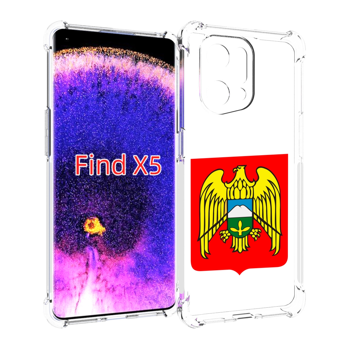 

Чехол MyPads герб-кабардино-балкария-нальчик для Oppo Find X5, Прозрачный, Tocco