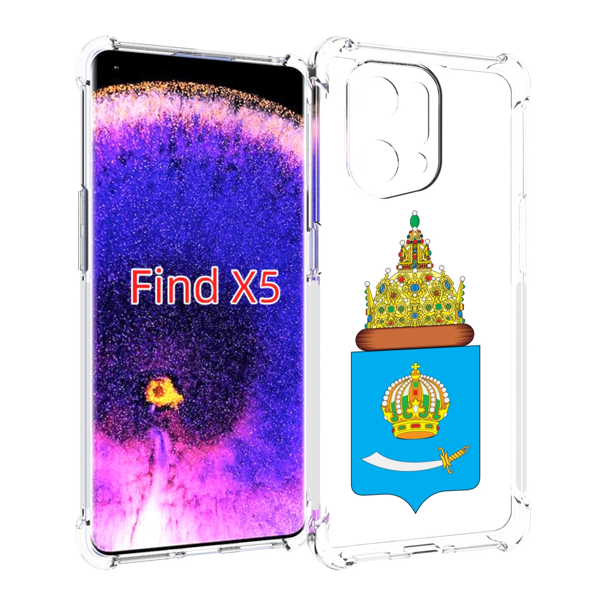 

Чехол MyPads герб-астраханскои-области для Oppo Find X5, Прозрачный, Tocco