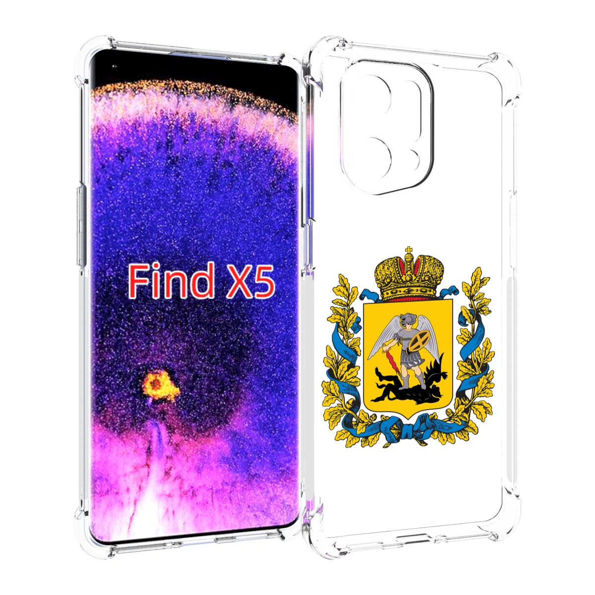 

Чехол MyPads герб-архангельскрои-области для Oppo Find X5, Прозрачный, Tocco