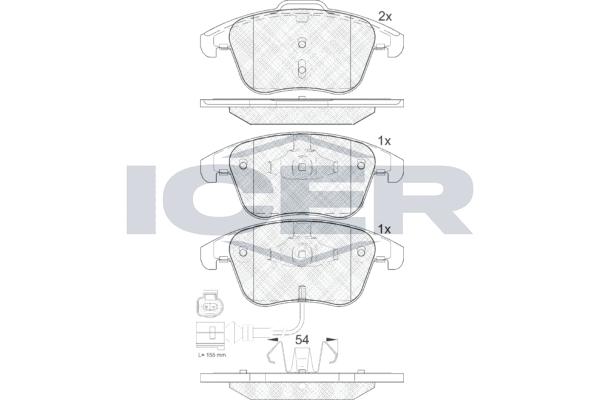 

Колодки Передние Vw Tiguan Icer 181923 Icer арт. 181923