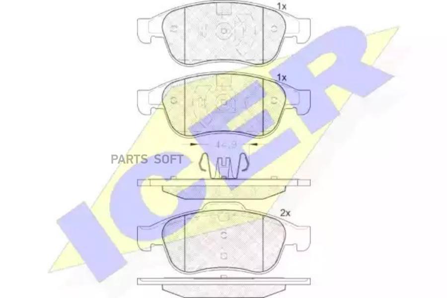 

Колодки Передние Renault Duster 10-/Fluence 10-/Megane Iii 08- Icer 181915 Icer арт. 18191