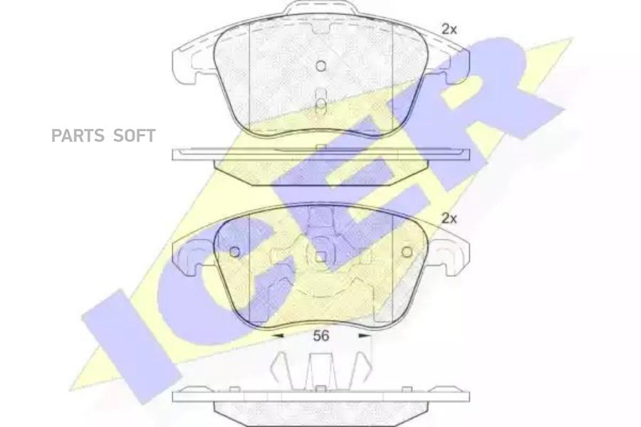 

Колодки Передние Citroen C4/Ds4/Peugeot 3008/5008 2.0l 16v+2.0hdi Icer 181866 Icer арт. 18