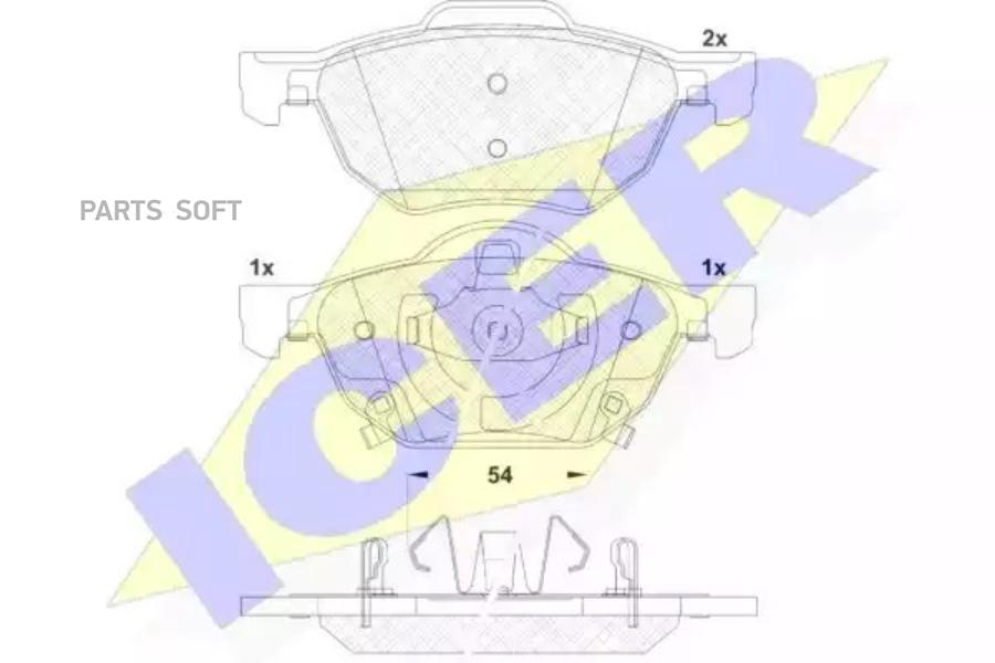 

Колодки Передние Honda Accord 03- Icer 181695 Icer арт. 181695