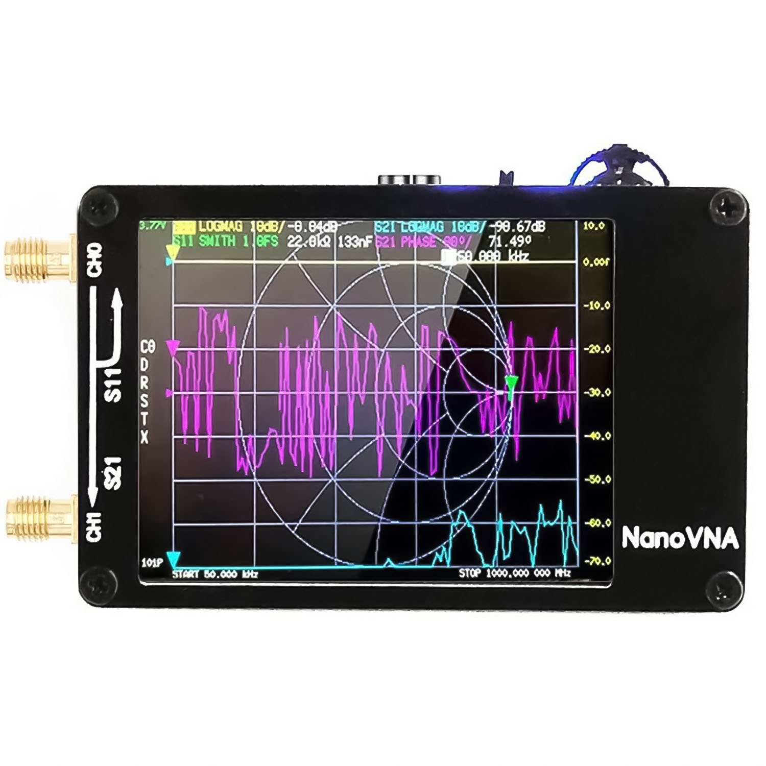 

Векторный анализатор электрических цепей Nano VNA-H 50кГц - 1.5ГГц