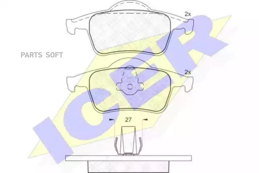 

Колодки Задние Volvo S60/S80/V70 Icer 181298 Icer арт. 181298