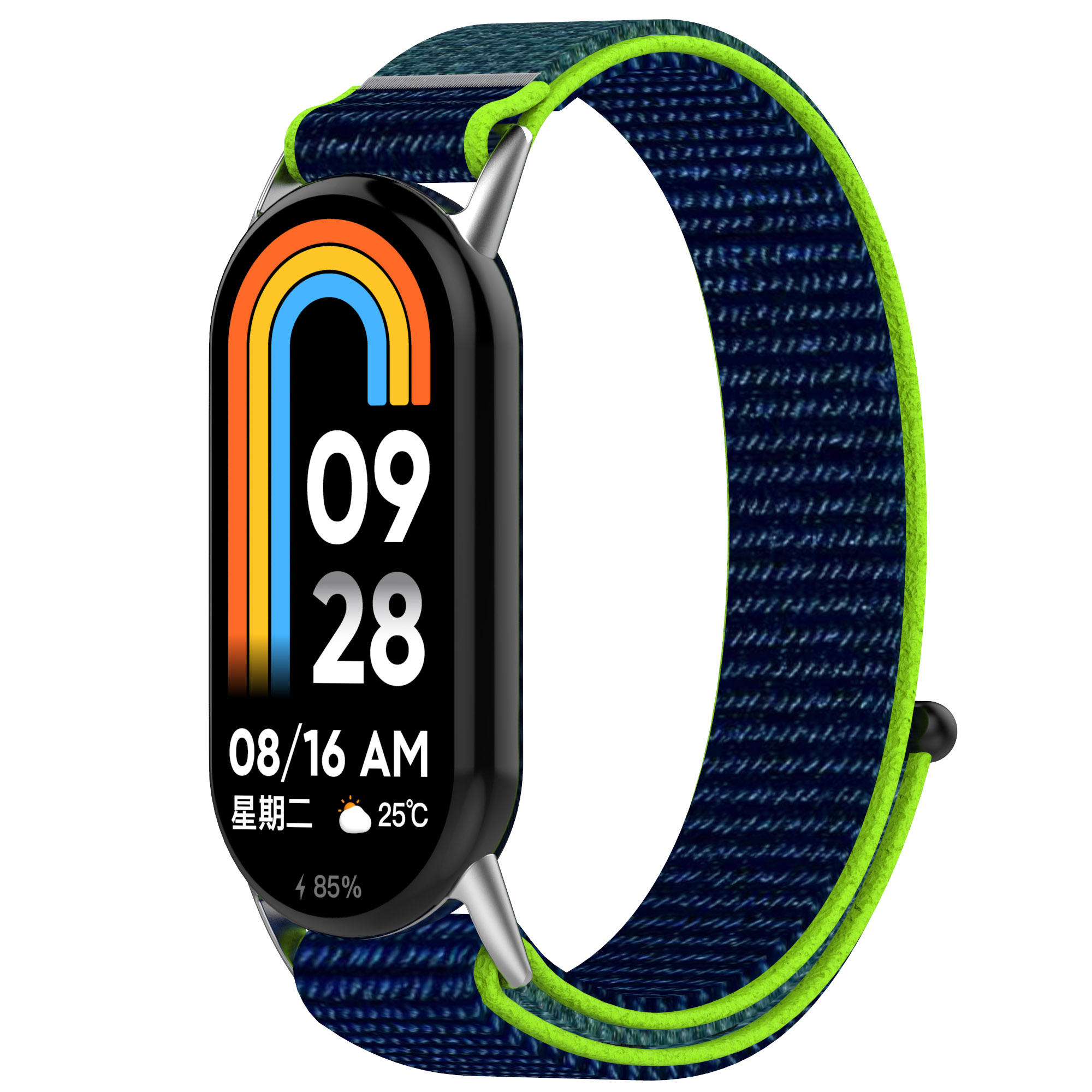 

Нейлоновый ремешок для Xiaomi Mi Band 8 / 9 / 9 NFC, на липучке, разноцветный, Синий;зеленый, Xiaomi Mi Band 8 / 9 / 9 NFC
