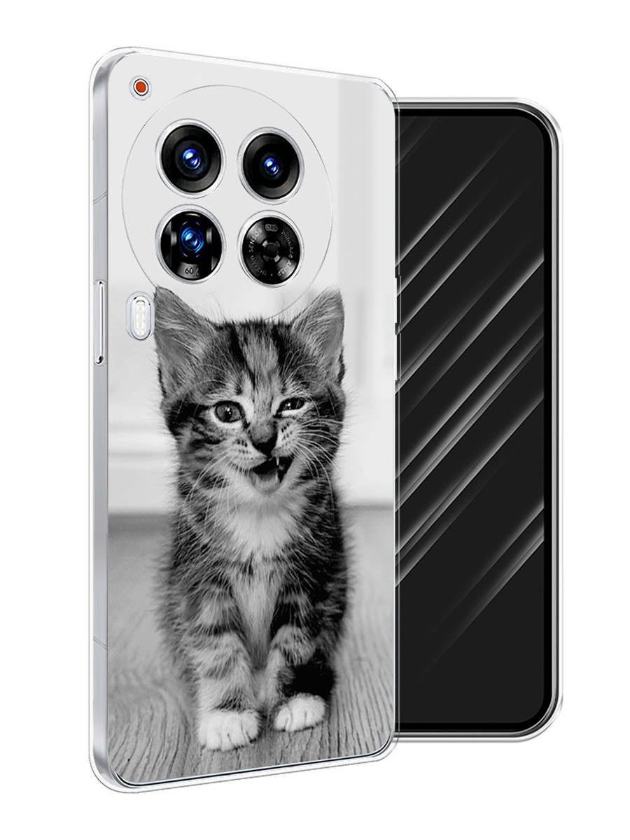 

Чехол Awog на Tecno Camon 30 Premier "Подмигивающий котенок", Черный;серый, 305450-1