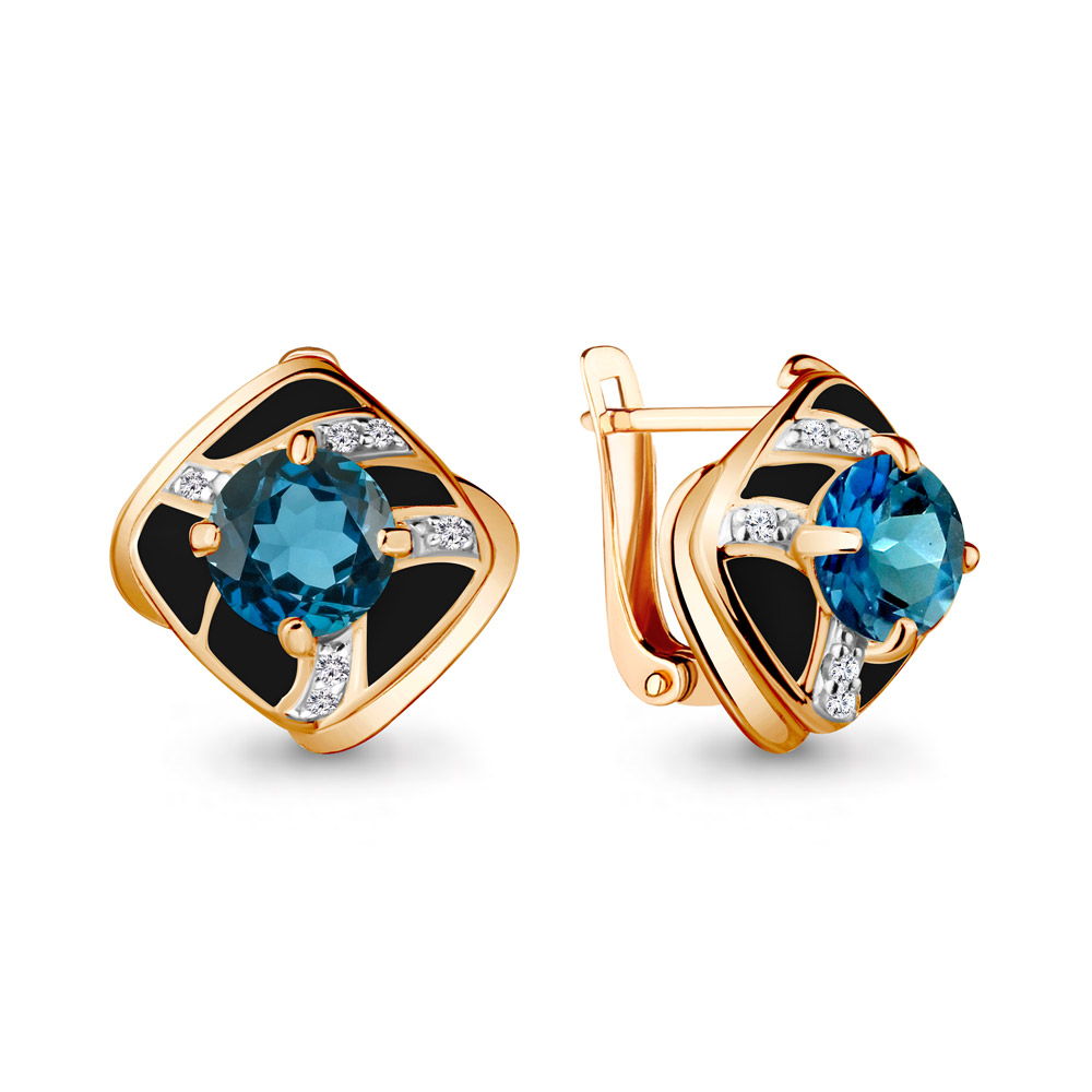 

Серьги из серебра с топазом Aquamarine 4465208А_925_з, 4465208А_925_з