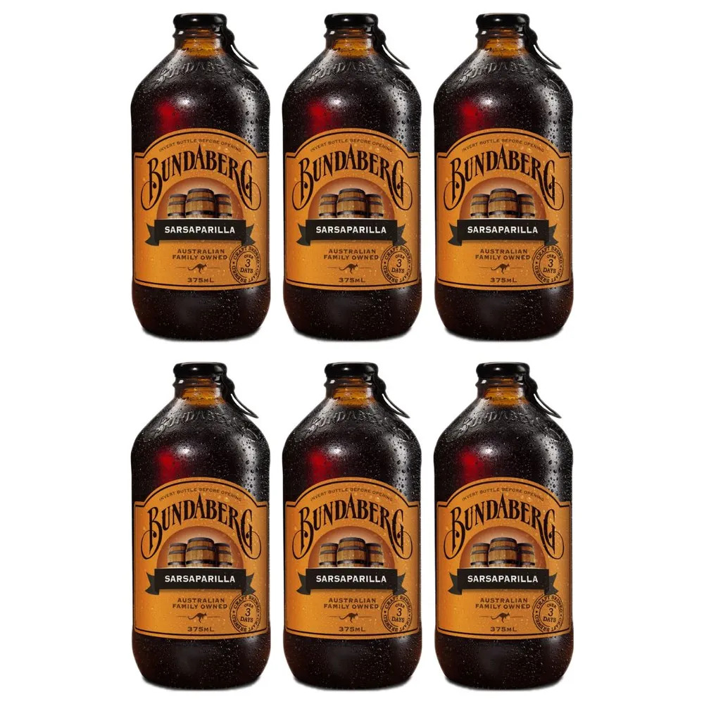 Лимонад ферментированный Bundaberg Сарсапарилла root beer, 375 мл х 6шт