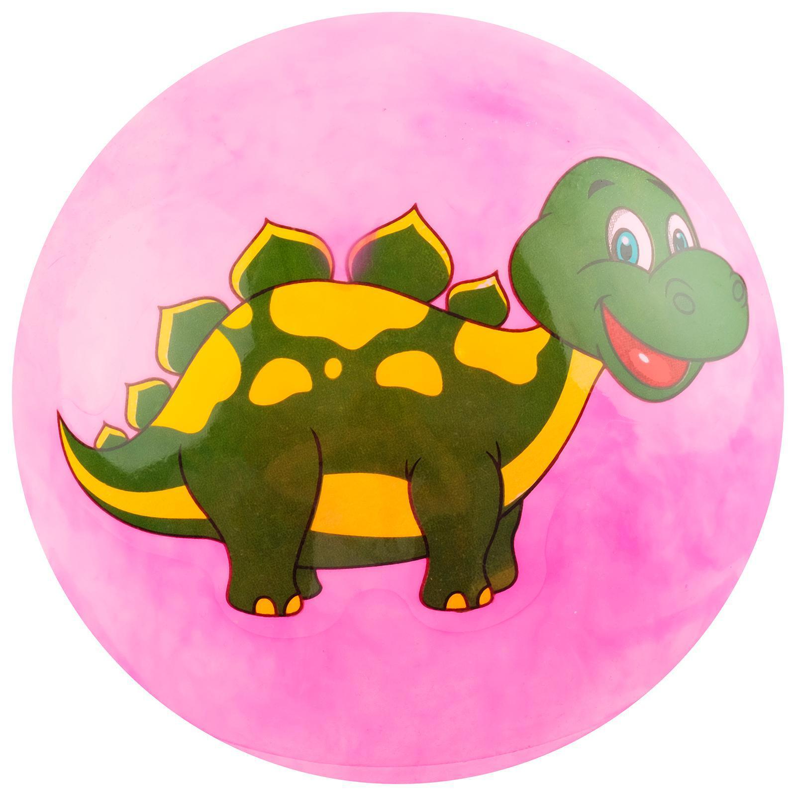 Мяч детский Динозаврики d=25 см 60 г цвет розовый, в ассортименте 3575057 оружие водное бластер розовый 12см в ассортименте