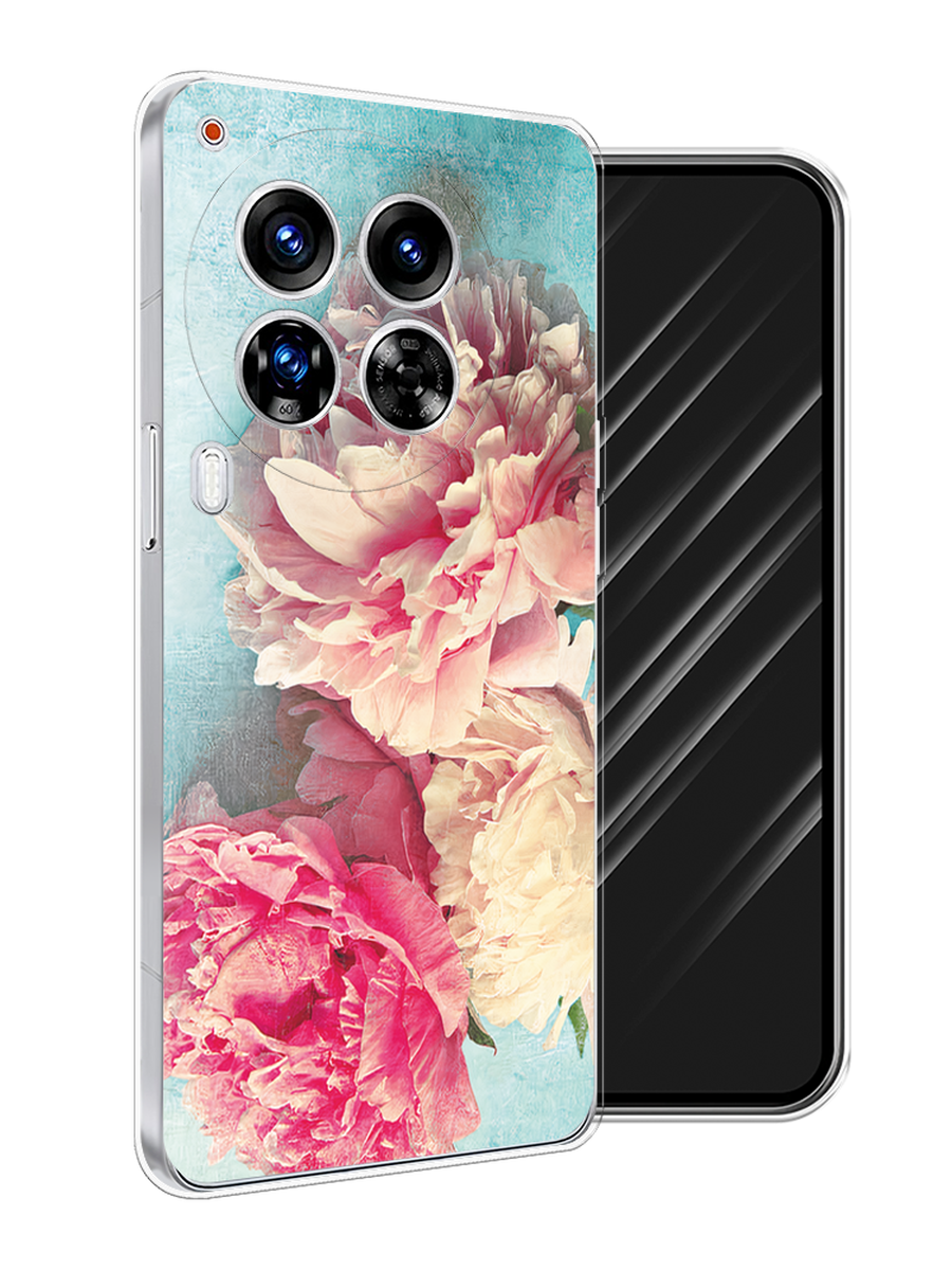 

Чехол Awog на Tecno Camon 30 Premier "Пионы new", Бирюзовый, 305450-1