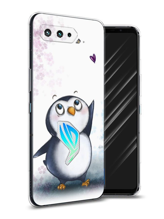 

Чехол Awog на Asus ROG Phone 5S "Пингвин и сердечко", Белый, 44550-1