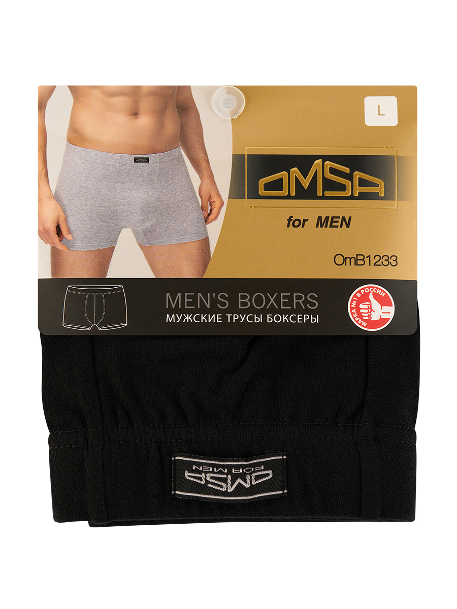 

Трусы мужские Omsa OmB 1233 Boxer черные 4XL, Черный, OmB 1233 Boxer