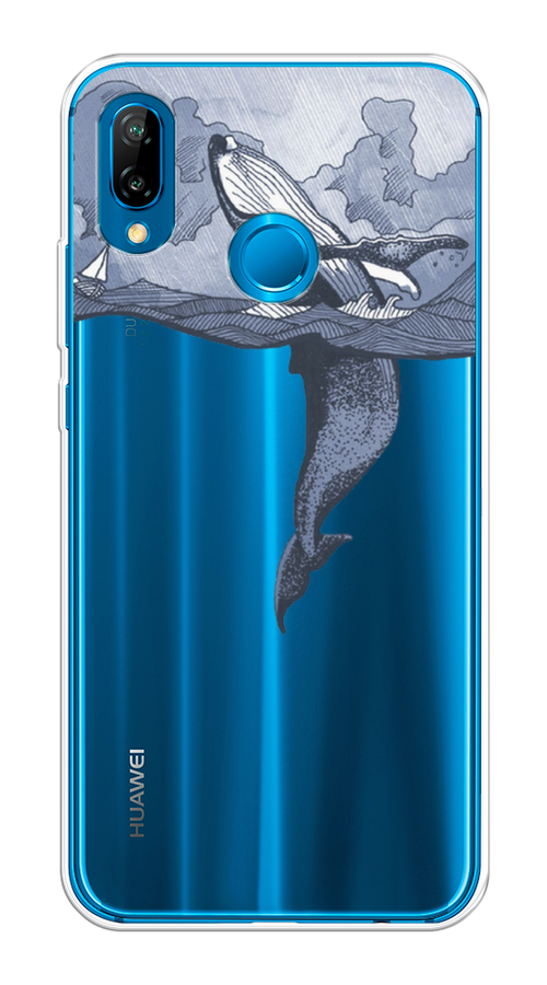 

Чехол Awog на Huawei P20 Lite "Два измерения", Голубой;черный;прозрачный, 64450-7