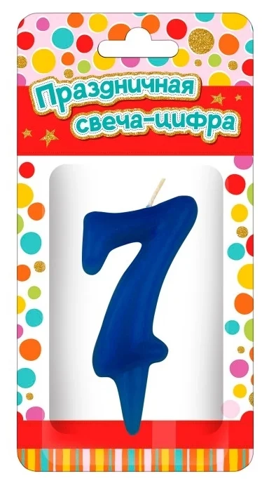 

Парафиновая свеча в торт ND Play Тортик цифра 7 297378