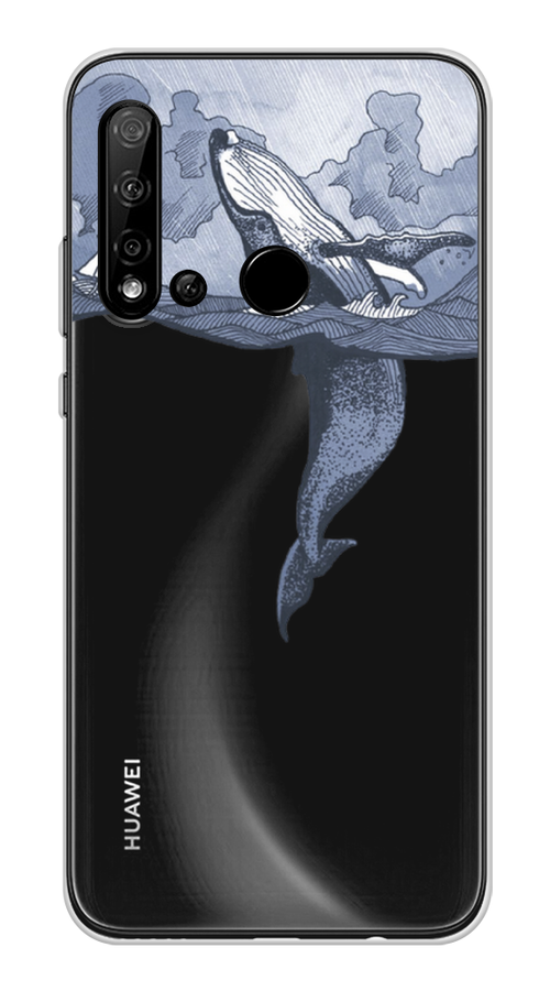 

Чехол Awog на Huawei Nova 5i "Два измерения", Голубой;черный;прозрачный, 69850-7
