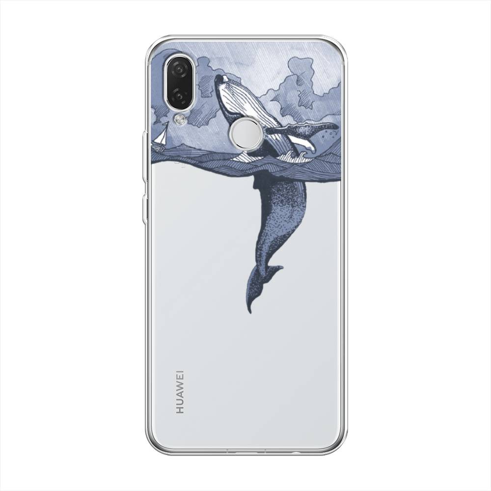 

Чехол Awog на Huawei Nova 3i "Два измерения", Голубой;черный;прозрачный, 68350-7