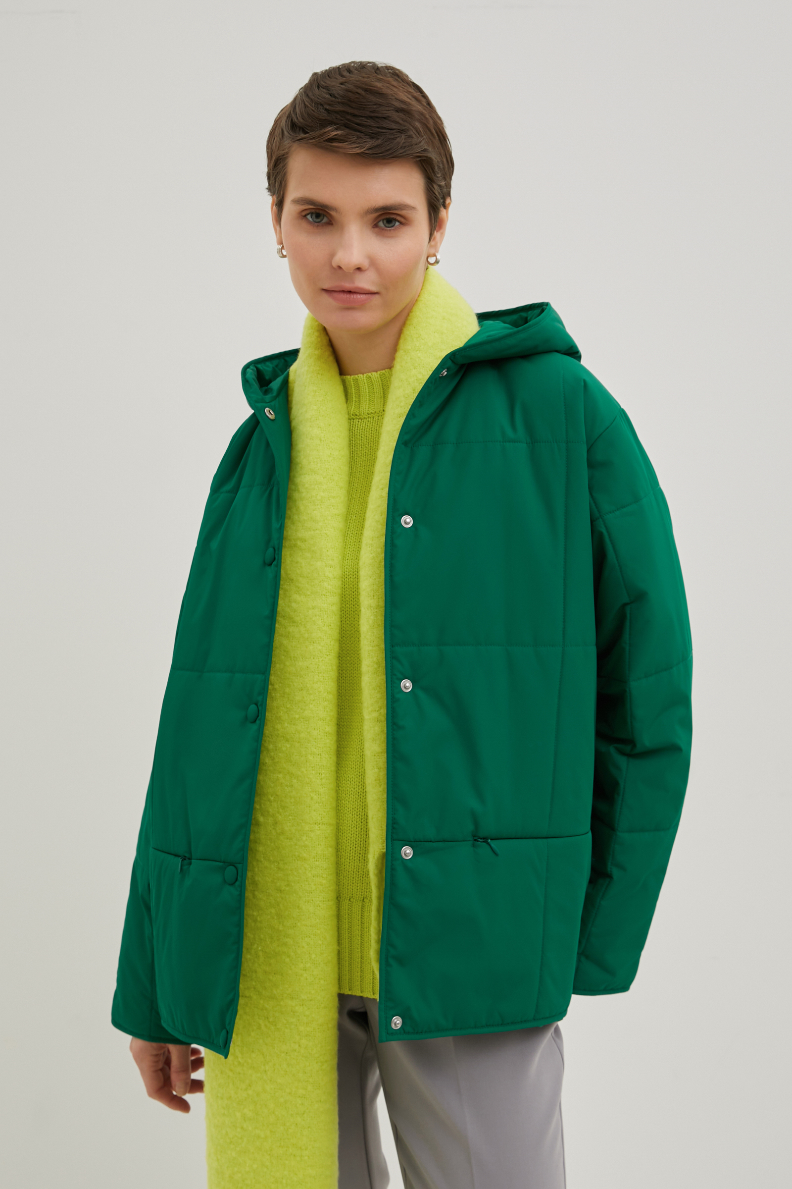 Куртка женская Finn Flare BAS-10090 зеленая XL