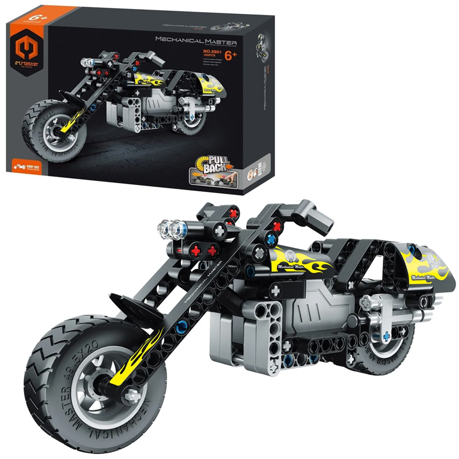 

Конструктор iM Master 5801 Мотоцикл Жёлтое пламя Техник Mechanical Master 183 детали