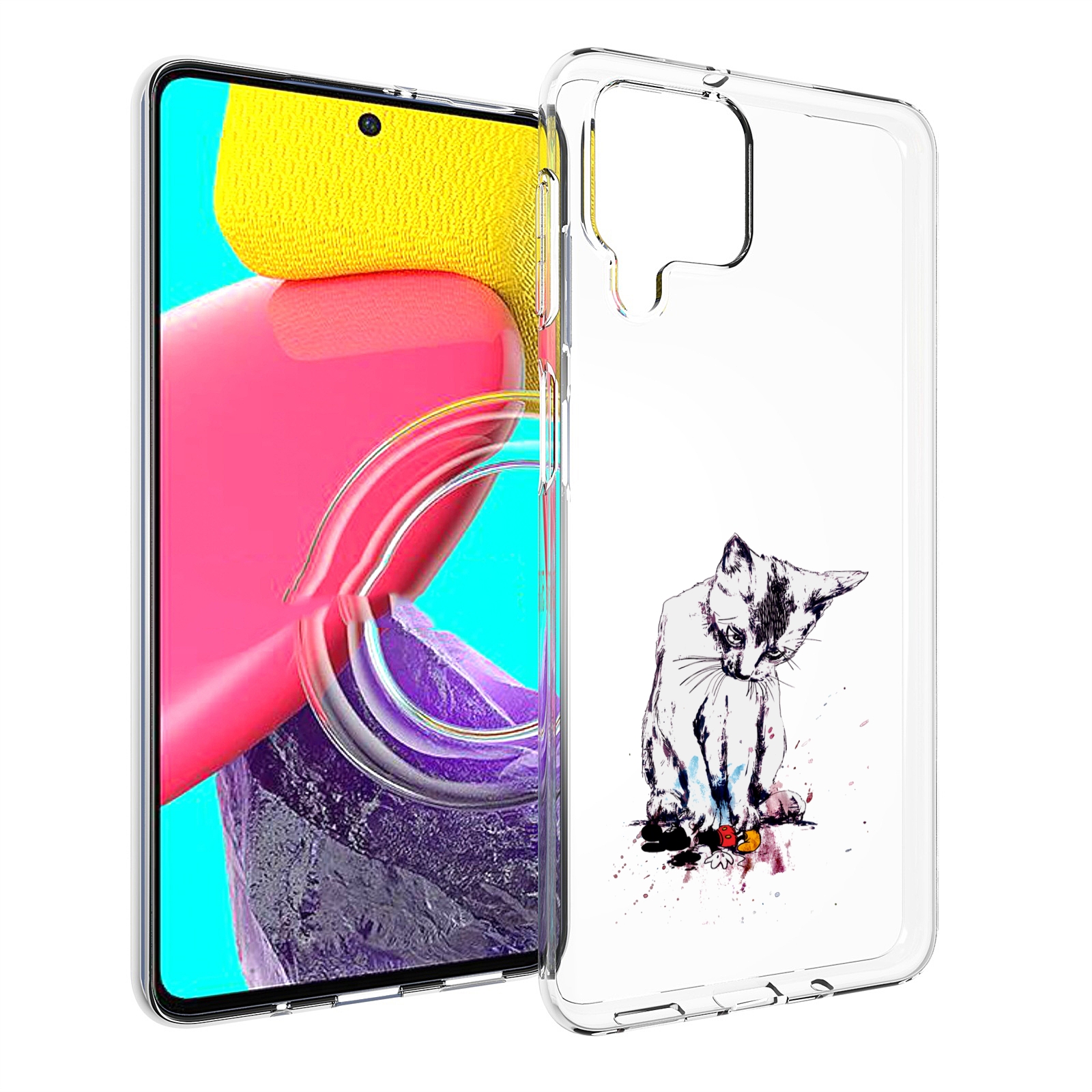 Чехол MyPads кот и микки для Samsung Galaxy M53 (SM-M536)