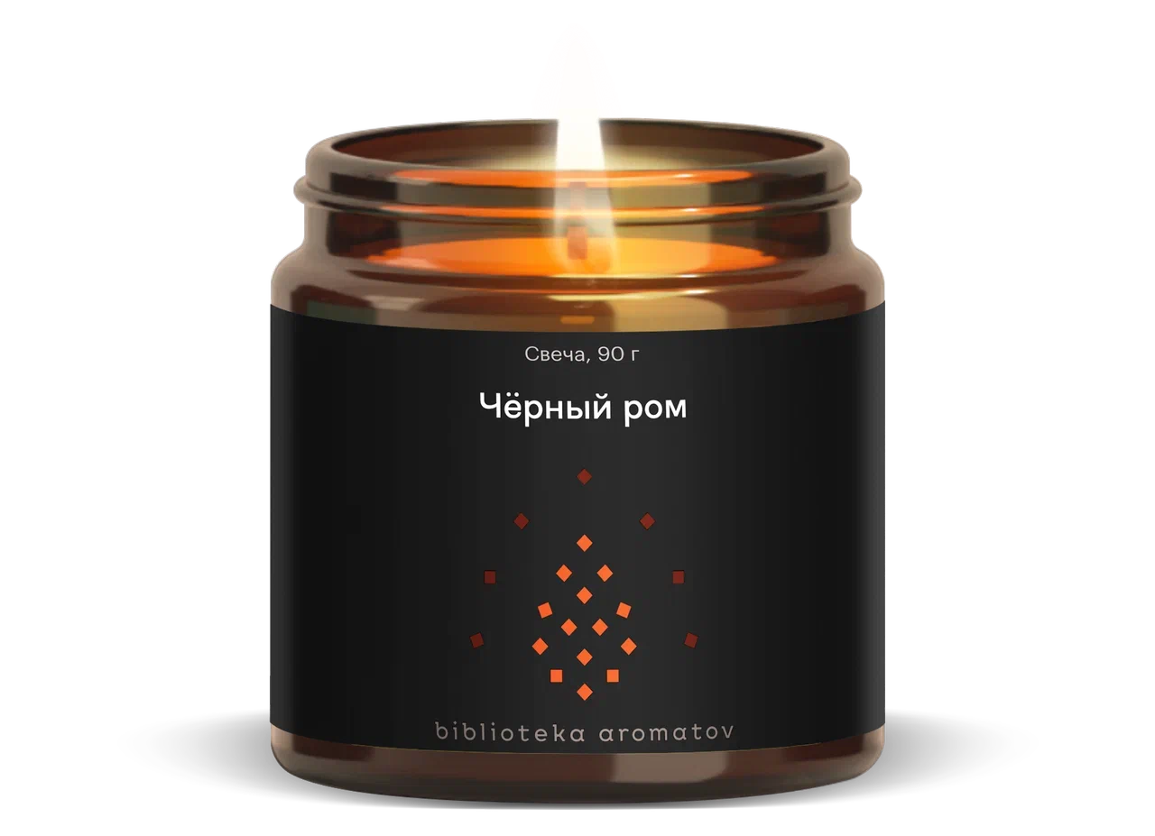 Ароматическая свеча Библиотека ароматов Черный ром для дома 90 гр