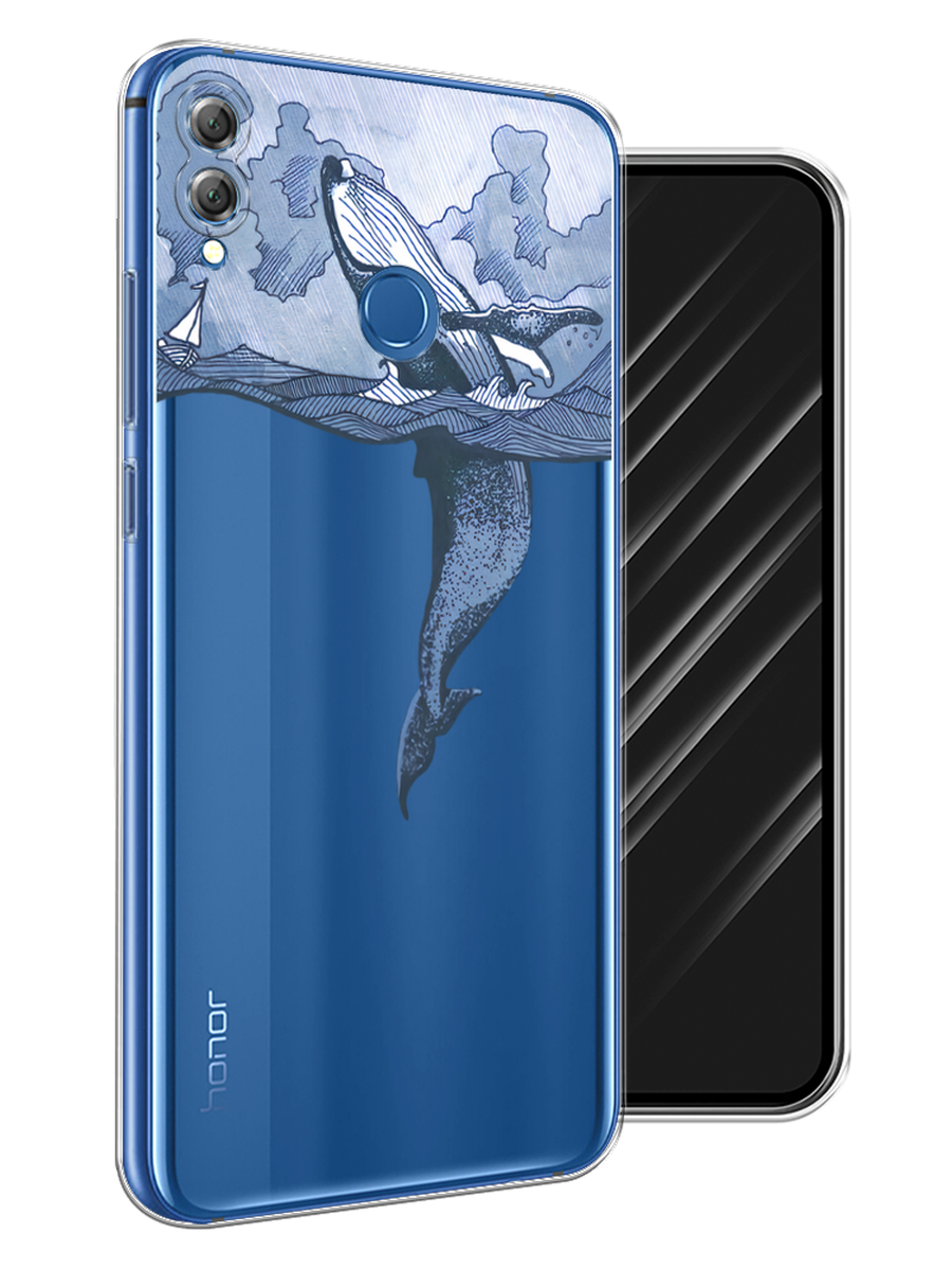 

Чехол Awog на Honor 8X "Два измерения", Голубой;черный;прозрачный, 66750-7