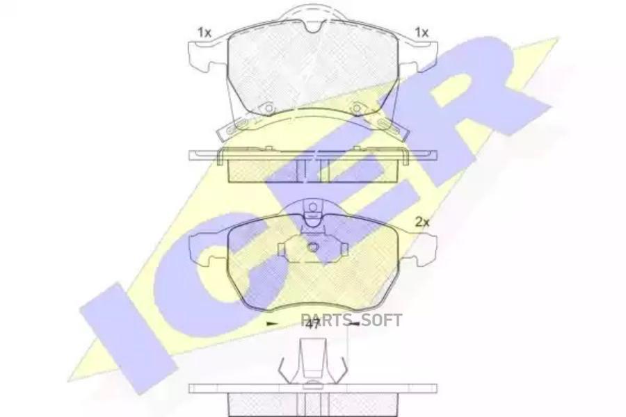 

Колодки Передние Opel Astg/Zaf Icer 181248 Icer арт. 181248