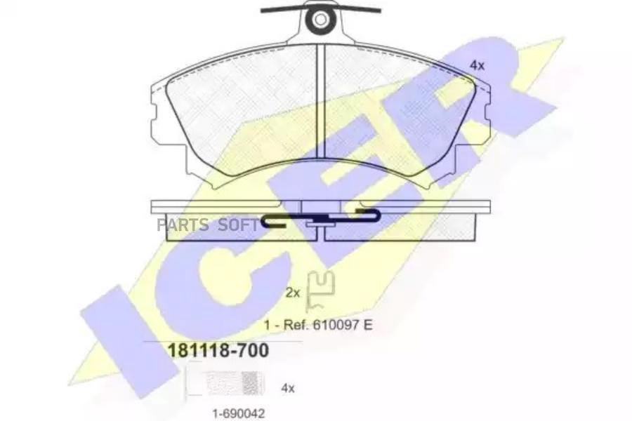 

Колодки Передние Mitsubishi Colt Icer 181118-700 Icer арт. 181118-700