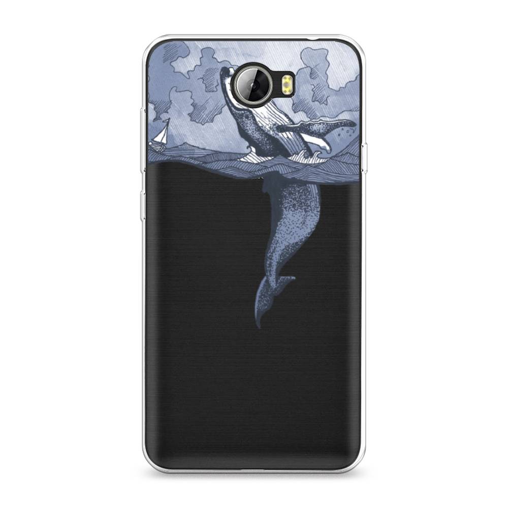 

Чехол Awog на Honor 5A "Два измерения", Голубой;черный;прозрачный, 60350-7