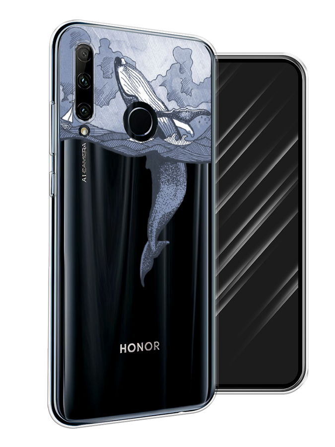 

Чехол Awog на Honor 20 Lite 2019 "Два измерения", Голубой;черный;прозрачный, 68950-7
