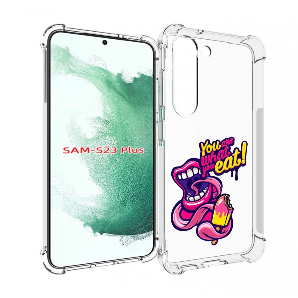 

Чехол MyPads ты-то-что-ты-ешь для Samsung Galaxy S23 Plus +, Прозрачный, Tocco